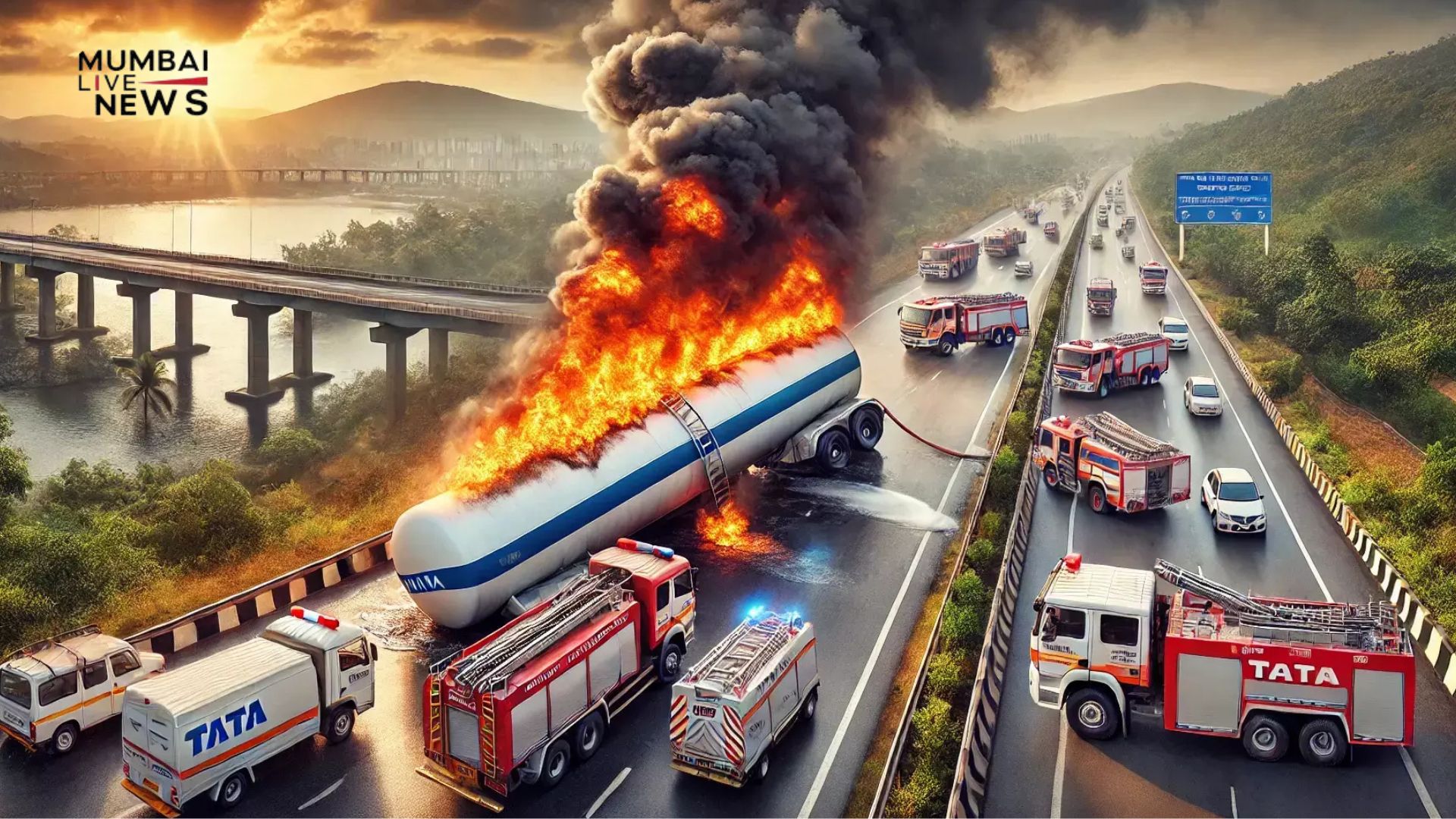 Twin Accidents in Maharashtra: Chemical Tanker Fire and Bus-Truck Collision Disrupt Highways